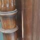 Old large carved wooden mirror
