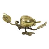 French Art Nouveau Jewelry Box Ashtray Bronze Pear 1920s