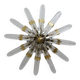 Stilkronen Mid-Century Modern Italian Crystal and Brass Wall Lamp, 1975