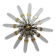 Stilkronen Mid-Century Modern Italian Crystal and Brass Wall Lamp, 1975