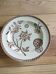 Antique ironstone plate with brown floral decoration – late 19th century