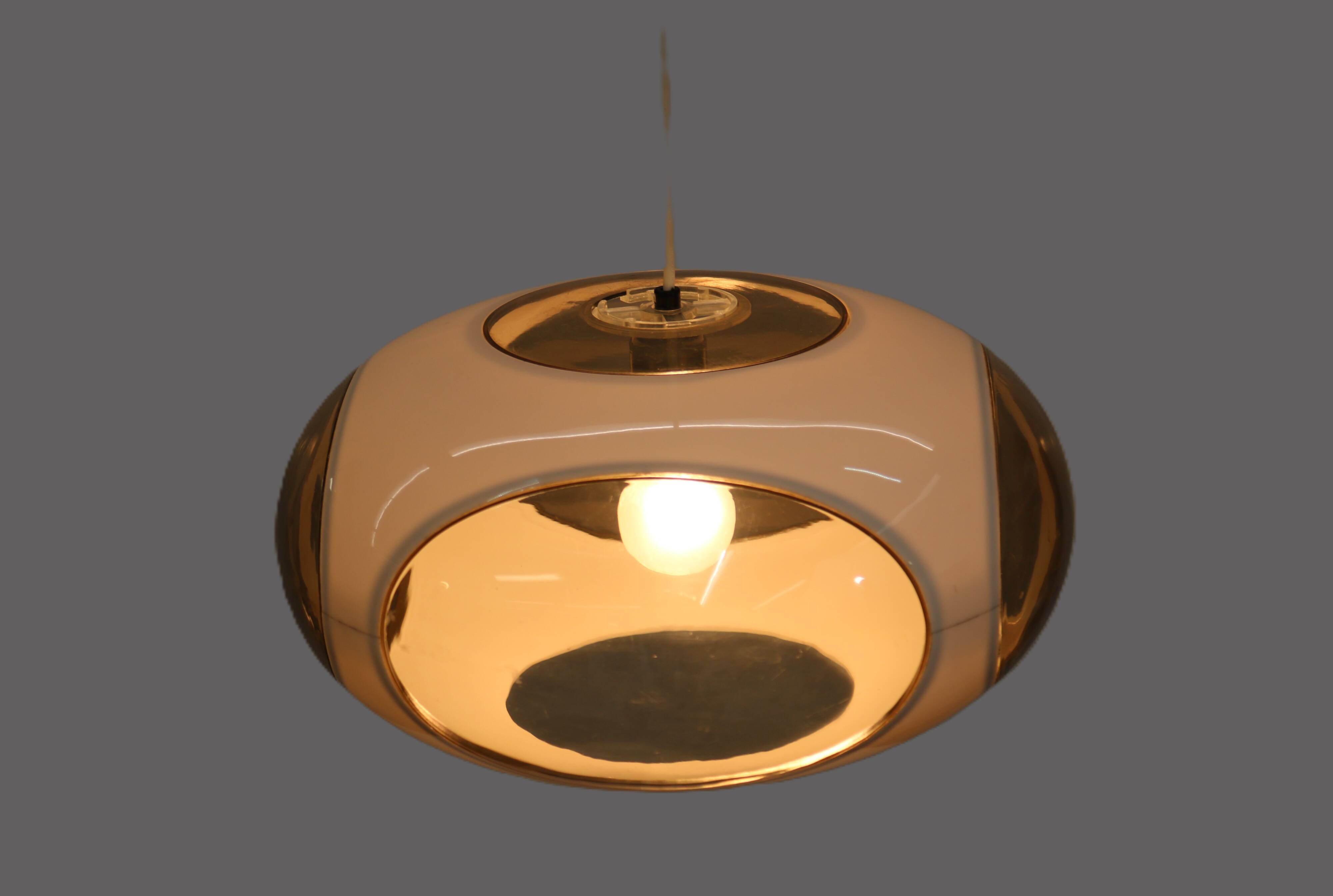 Space age bug eye UFO ceiling lamp *** Massive *** white model *** Belgium