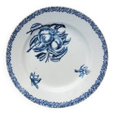 Ancienne Assiette à Dessert en Terre de Fer HB Choisy Le Roi