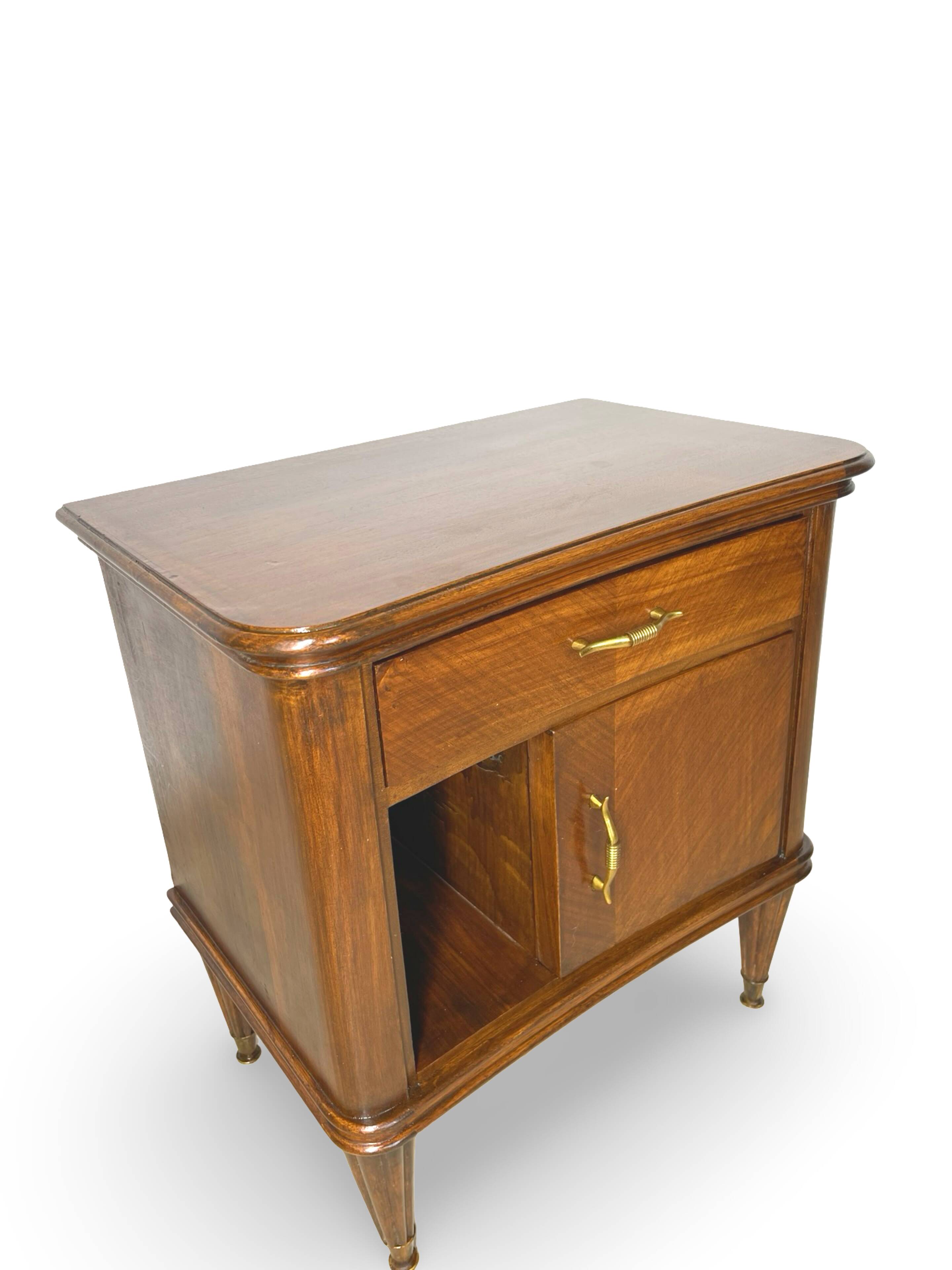 Pair of Italian bedside tables from the mid-20th century.
