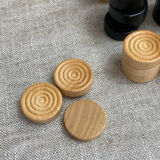 Wooden draughts game