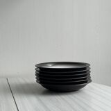 6 ceramic stoneware soup plates
