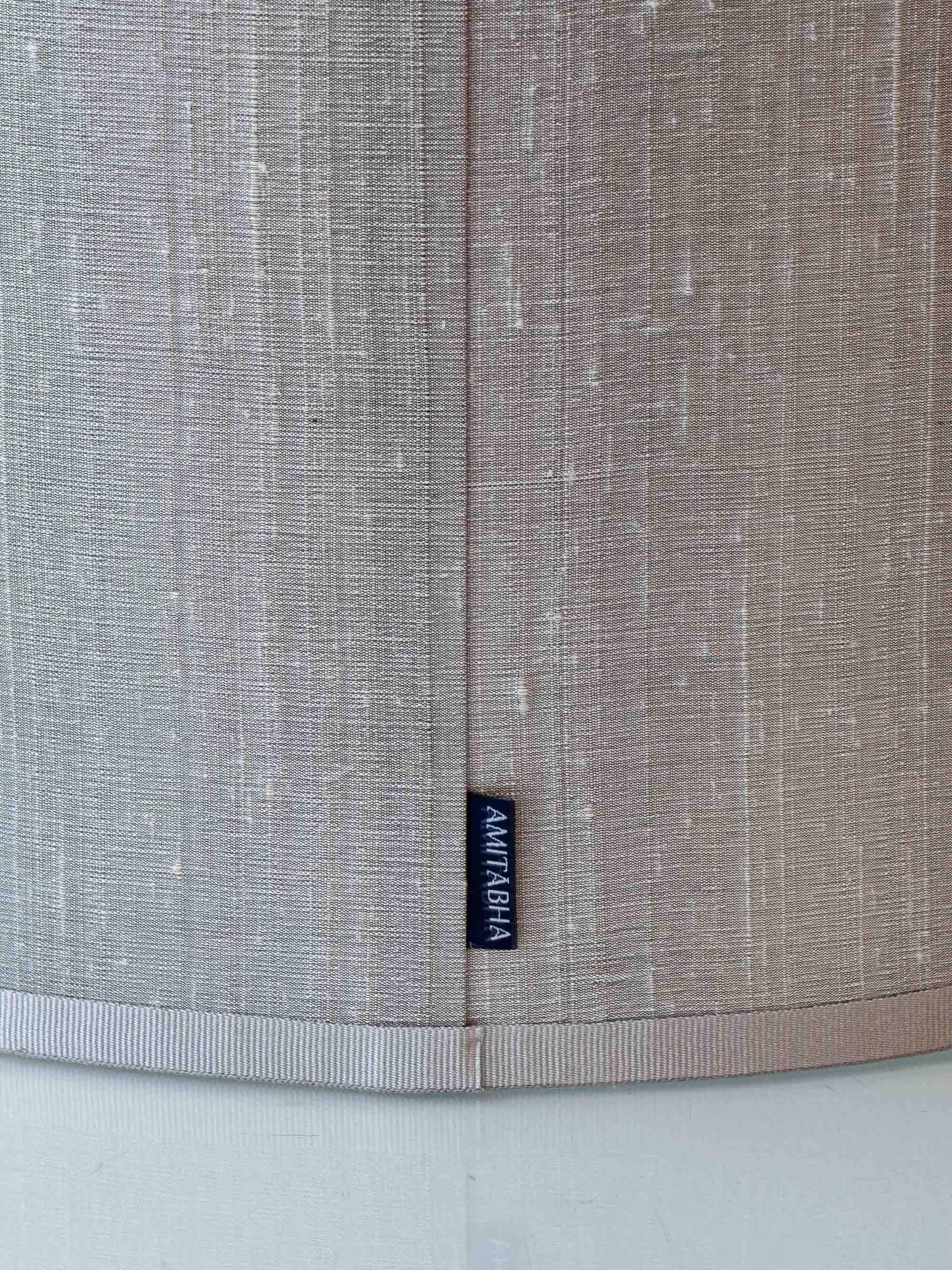 Lampe de table en céramique Bay Keramik Mid-Century moderne surdimensionnée, abat-jour en soie neuve