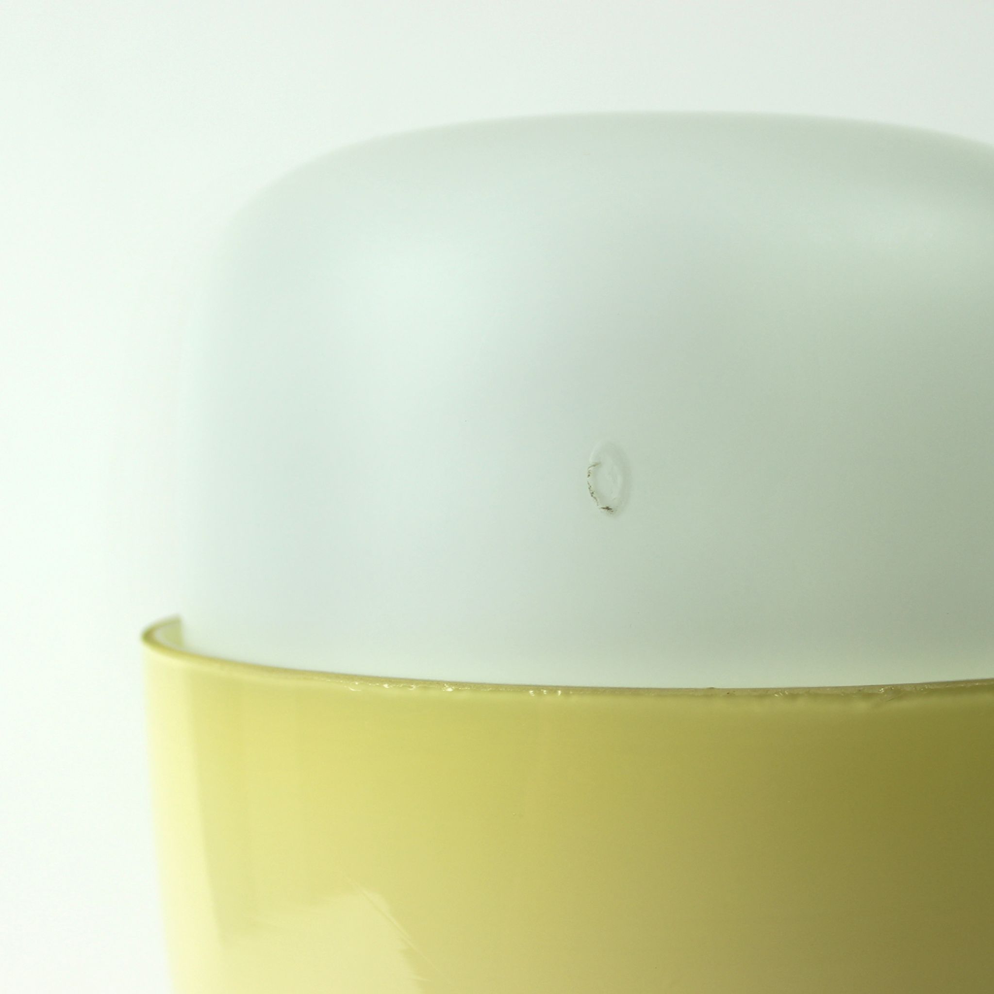 1970's white/cream glass lamp, Ivan Jakes for Osvětlovací Sklo, Czechoslovakia