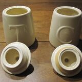 Ceramic pots with lid, coffee and tea