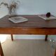 Mahogany side table with turned legs, antique, 19th century.