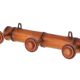 Turned wooden coat rack, 30s