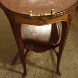 Art Nouveau tea table in solid accajou
