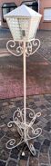 Veranda, terrace or garden floor lamp, in wrought iron, vintage.