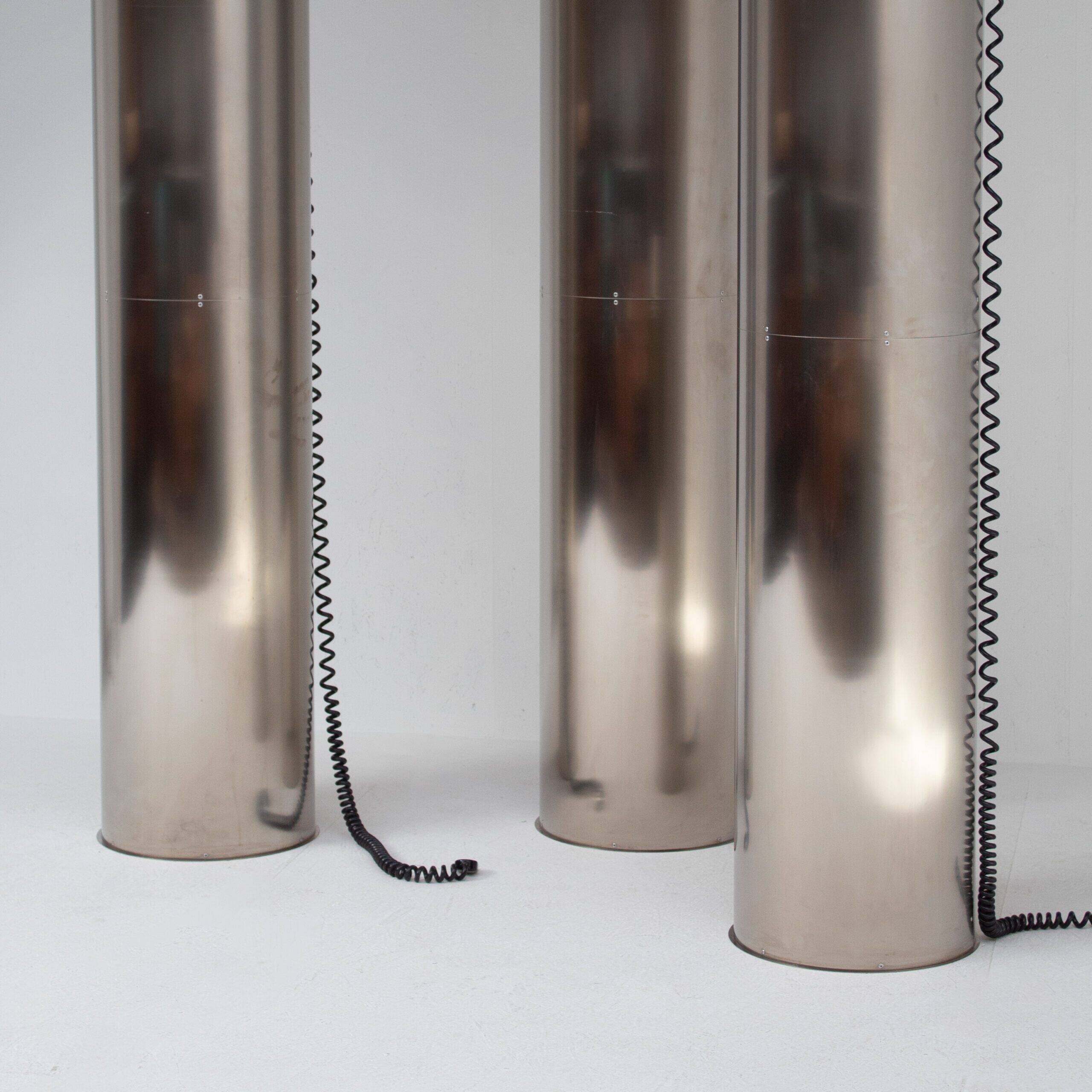 3x lampadaires en inox