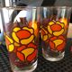 4 verres à eau style pop vintage