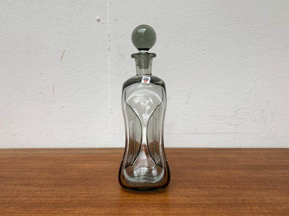 Large Danish Kluk Kluk Bottle in Glass from Holmegaard, 1970s