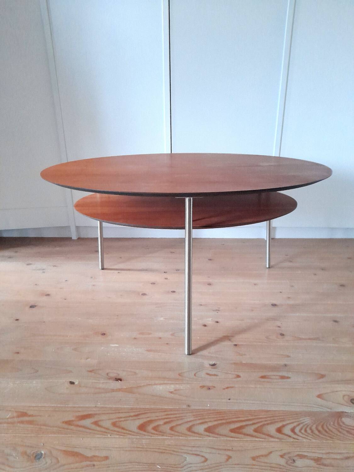 Beautiful Danish oval tripod coffee table