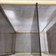 Beige metal console and smoked tempered glass Yves Boutboul