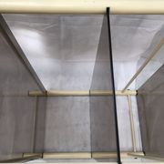 Beige metal console and smoked tempered glass Yves Boutboul