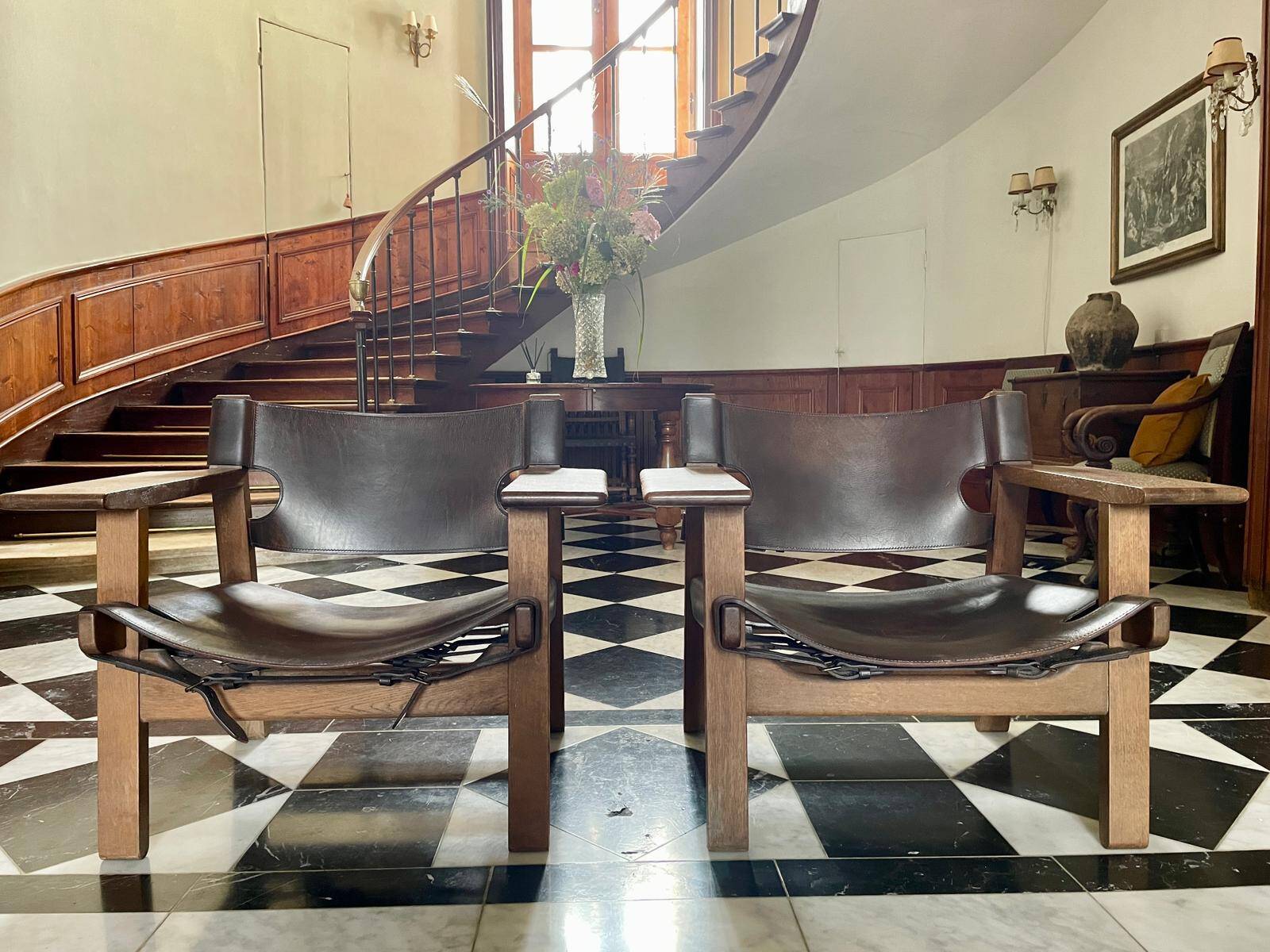 Pair of Spanish armchairs by Borge Mogensen