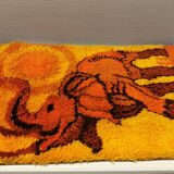 Tapis rya scandinave des années 1970, produit par ege rya.