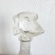 Dachshund dog carafe, Empoli glass, Italy 1960