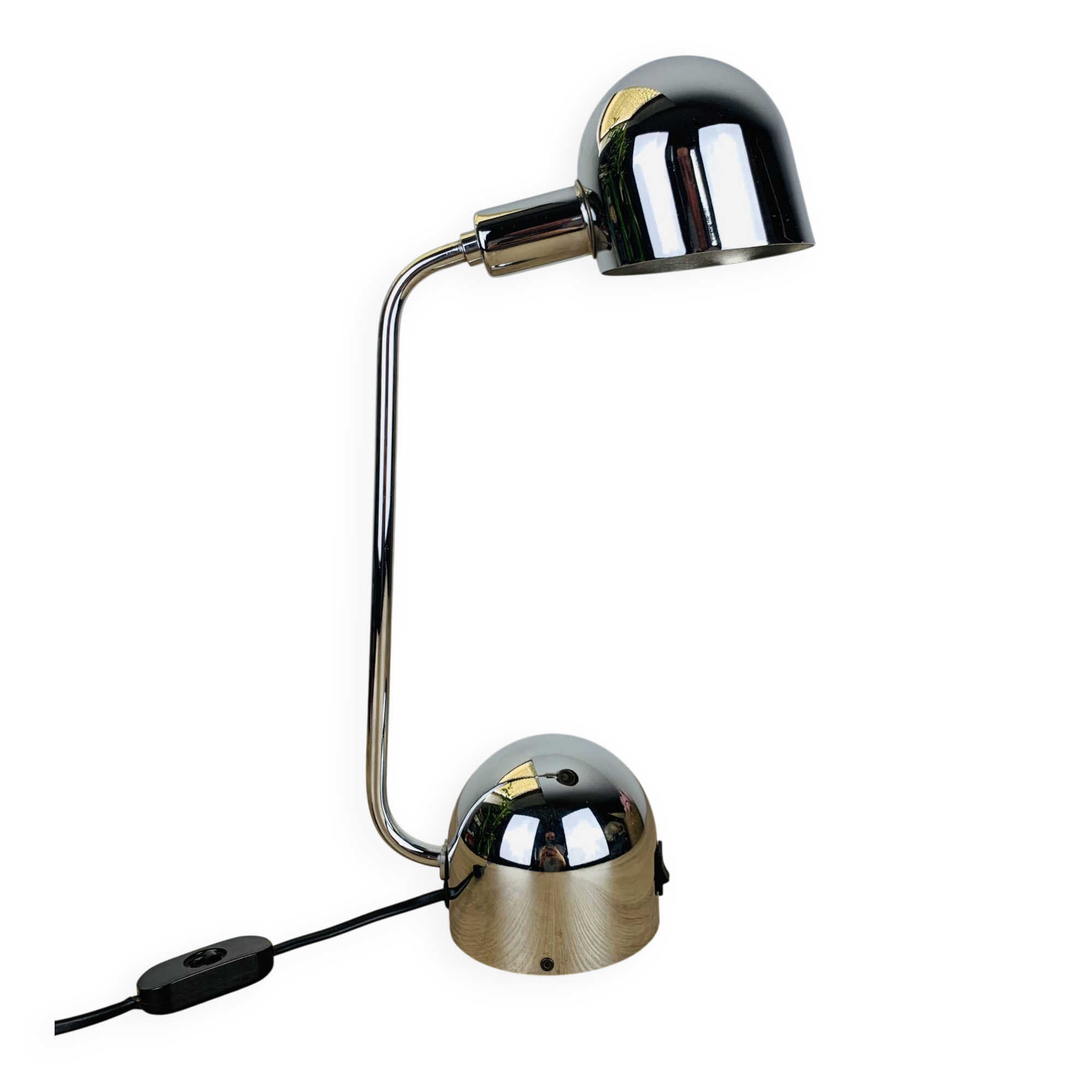 Lampe de bureau orientable chrome années 70