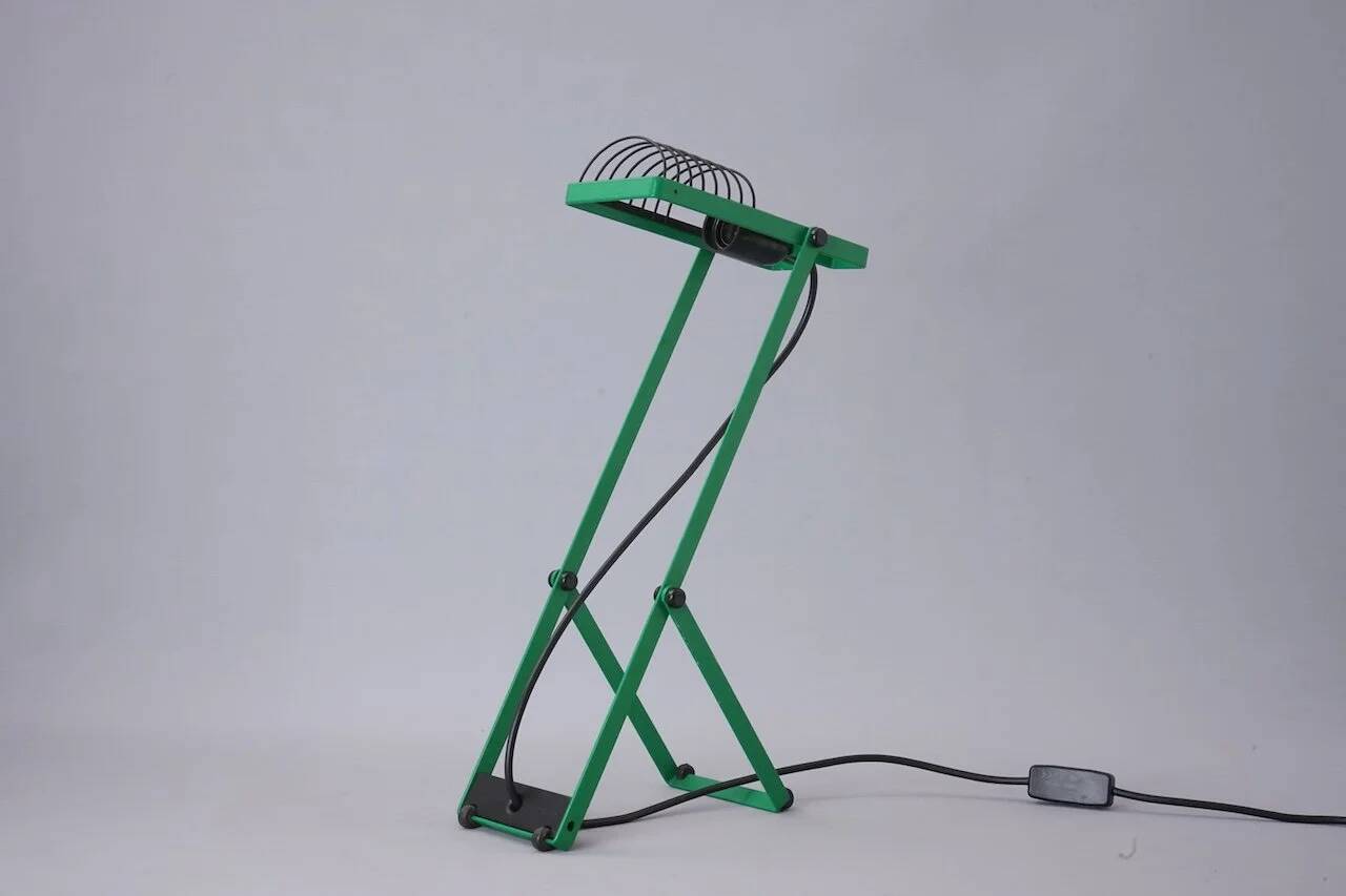 First edition Sintesi Tavolo lamp in green by Ernesto Gismondi for Artemide