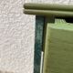Chevet en fer et bois vert
