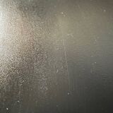 Adjustable vintage wall shelf in black metal and brass