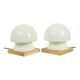 Paire de Lampes de Nuit Champignons Opaline Vintage