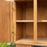 Art Deco Parisian buffet in solid raw oak from the 1930s.