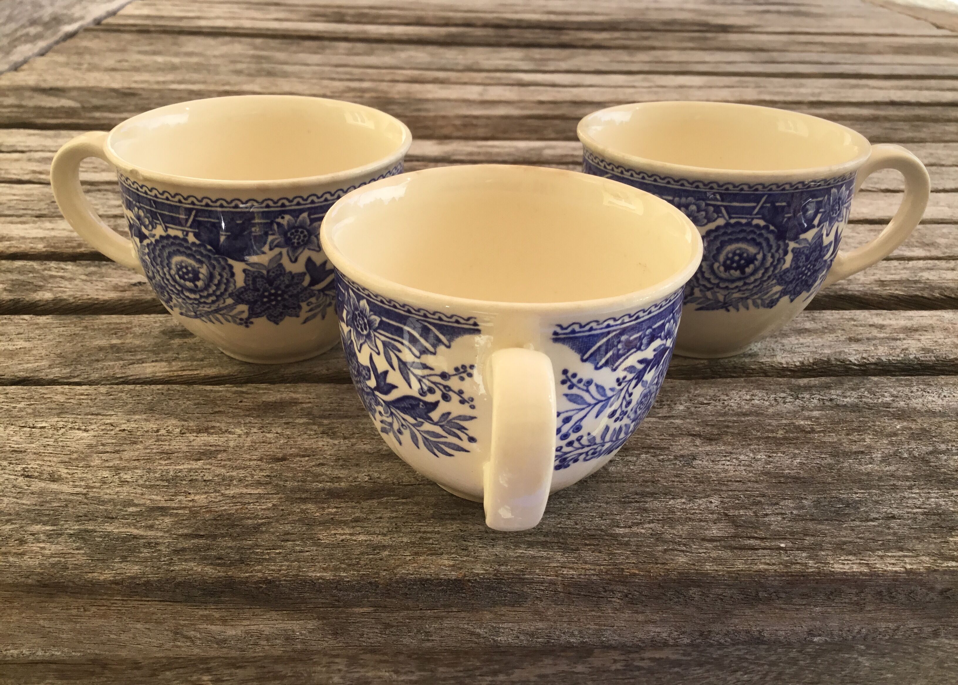 Old Villeroy and Boch "Burgenland" tea cups