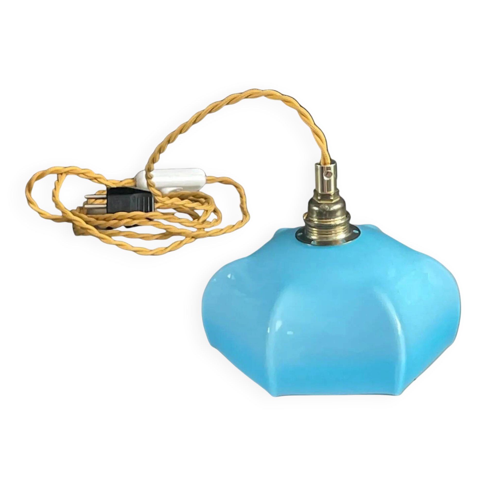 Blue glass lantern