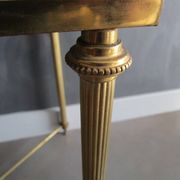 Table d'appoint Hollywood Regency, plateau marbre