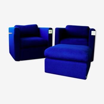 Set pair of armchairs and pouf Hackney by Hay