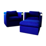 Set pair of armchairs and pouf Hackney by Hay