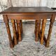 Set of 3 Vintage Turned Wood Nesting Tables