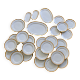 Service ancien en porcelaine de Limoges à l'or fin, Peconnet