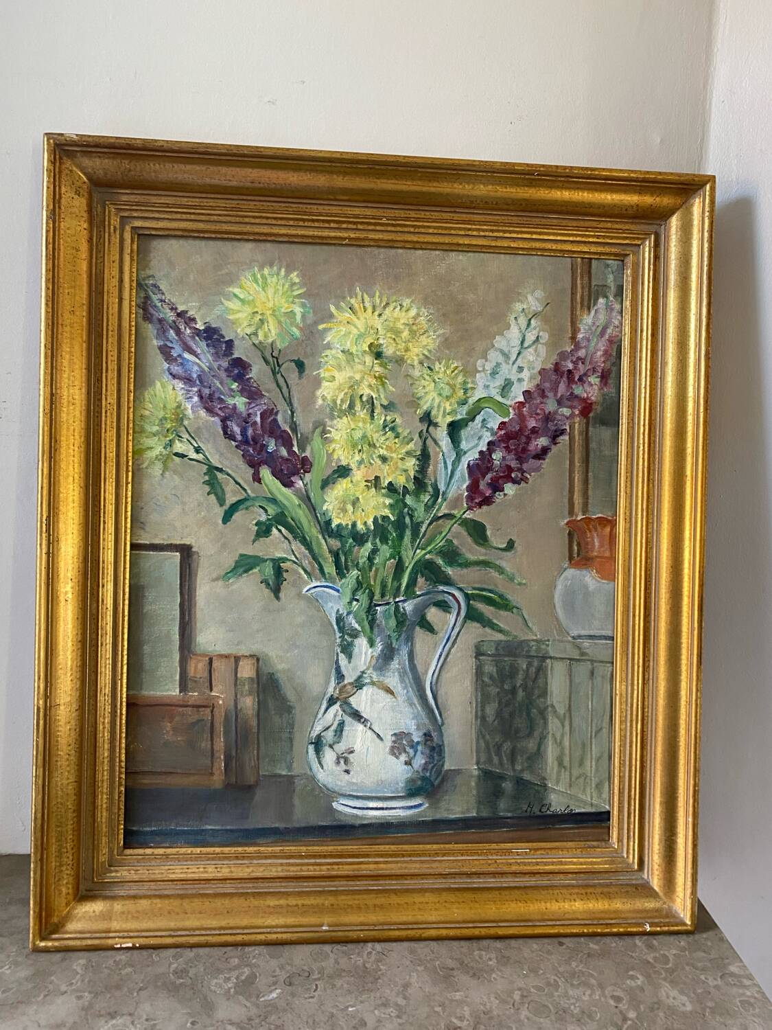 Fleurs signé Henri Charbon