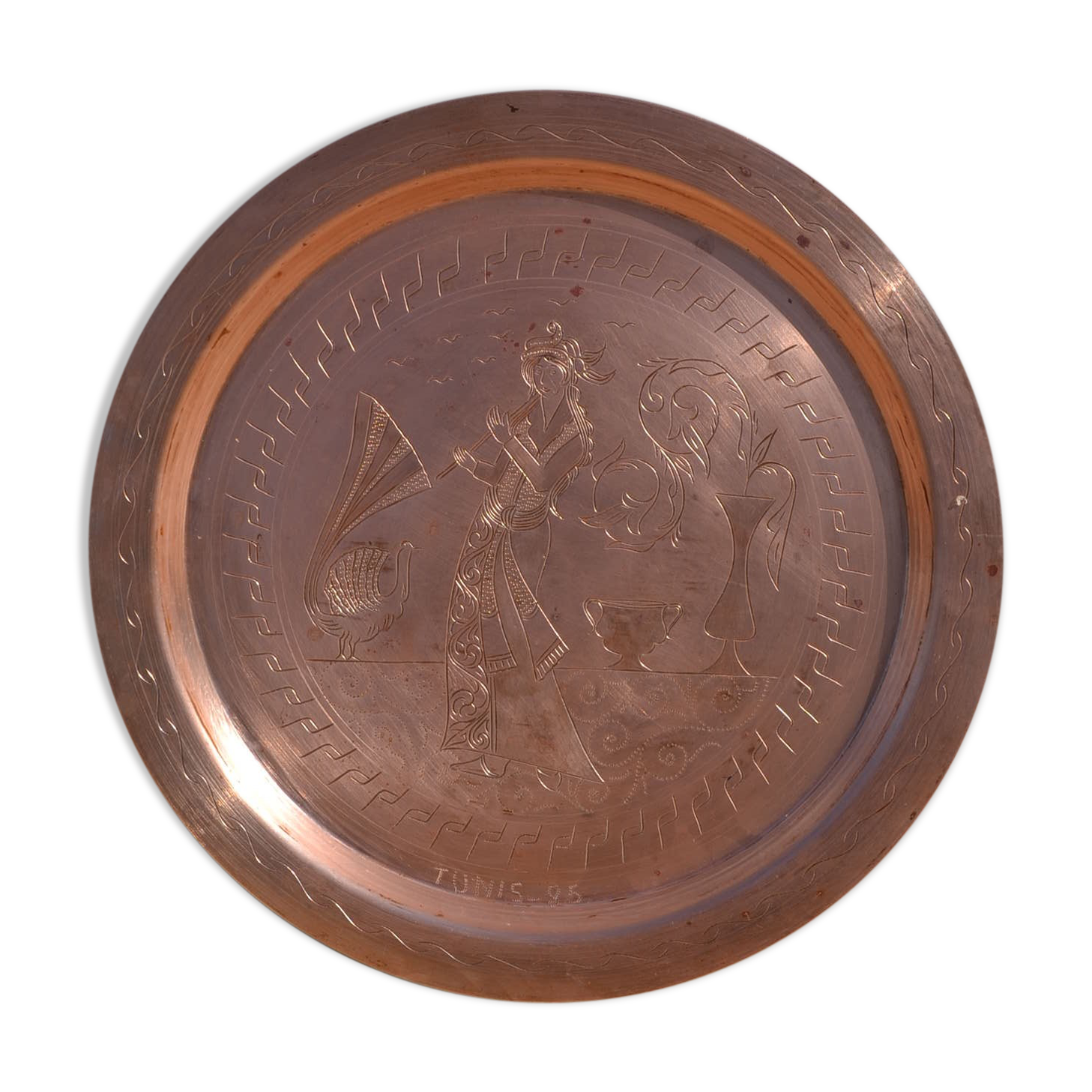 Oriental copper tray