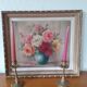 Tableau nature morte bouquet de roses