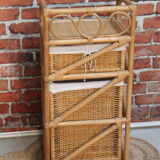 Wicker laundry bin