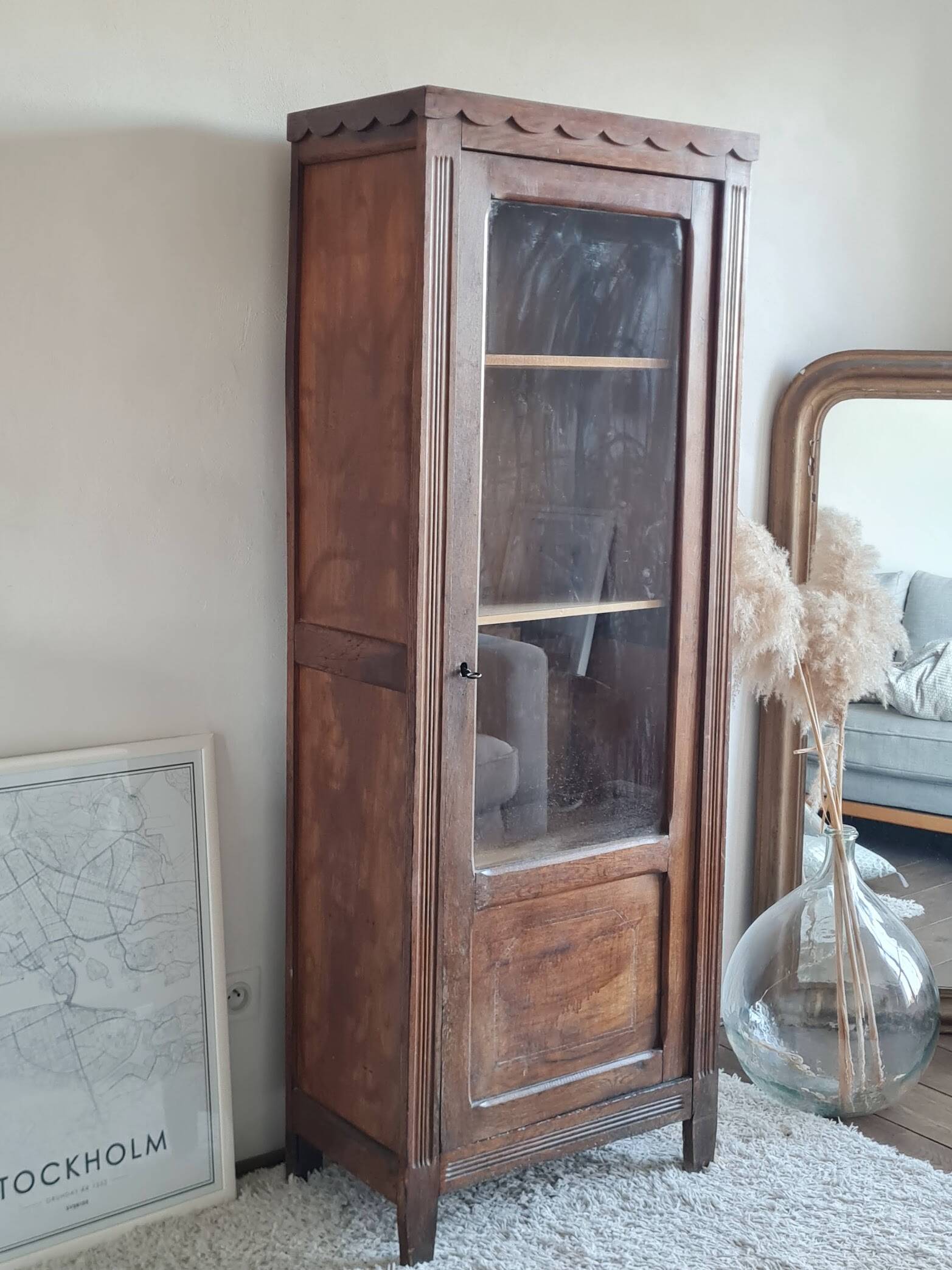 Glass-fronted Parisian wardrobe