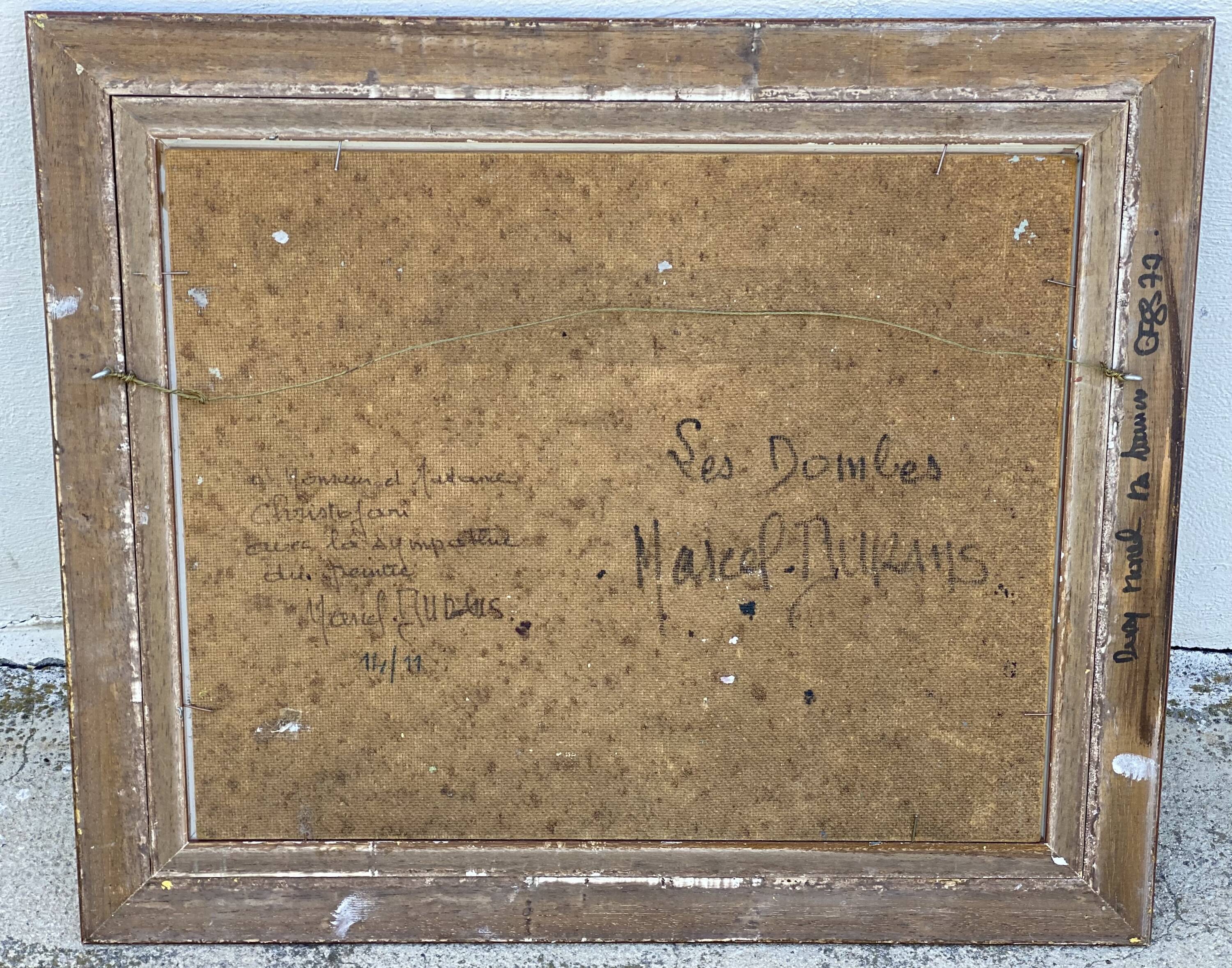 Painting by Marcel DURANS, light effect in Les Dombes (Ain)