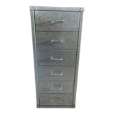 Industrial furniture with drawers and on wheels