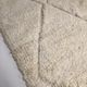 Berber carpet Beni Ouarain new ecru with engraved ecrus patterns 2,15x1.52m