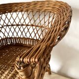 Fauteuil en  rotin pour enfant