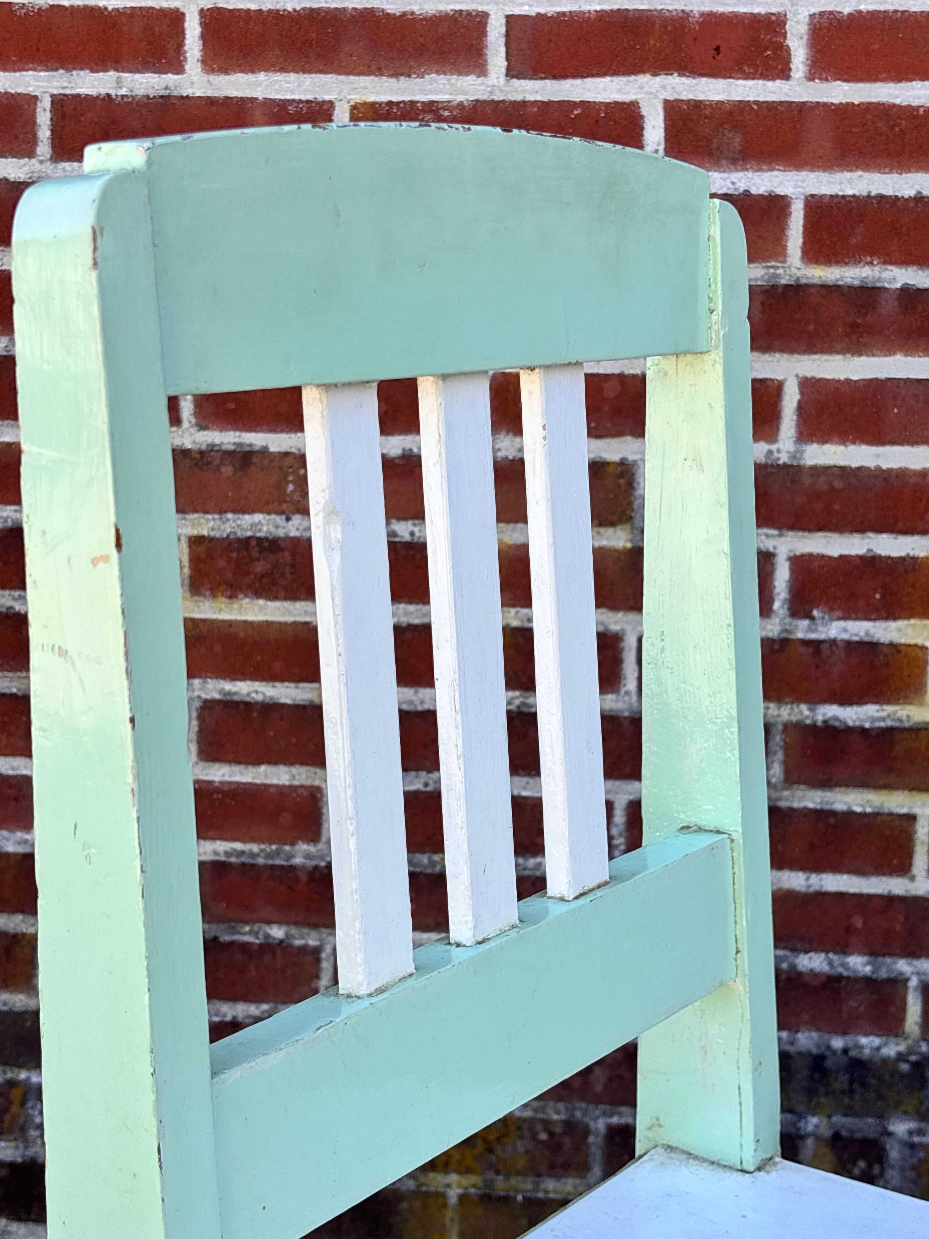 Chaise Art Déco vintage, style de design minimaliste, bois "de stijl"