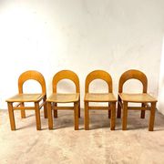 Set of 4 caned chairs Arcadia by Tagliabue di Cascina Armata, 1970-80.